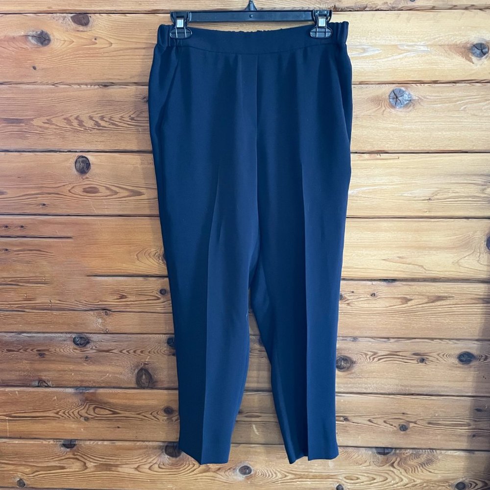 J. Crew Navy Pull-On Pant With Elastic Waist Size 4
